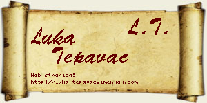 Luka Tepavac vizit kartica